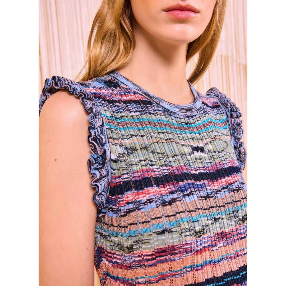 NEW ULLA JOHNSON ajak sleeveless knit midi dres in azurite - Picture 5 of 5